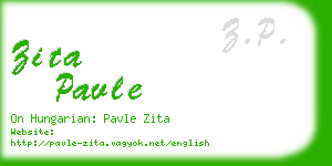 zita pavle business card
